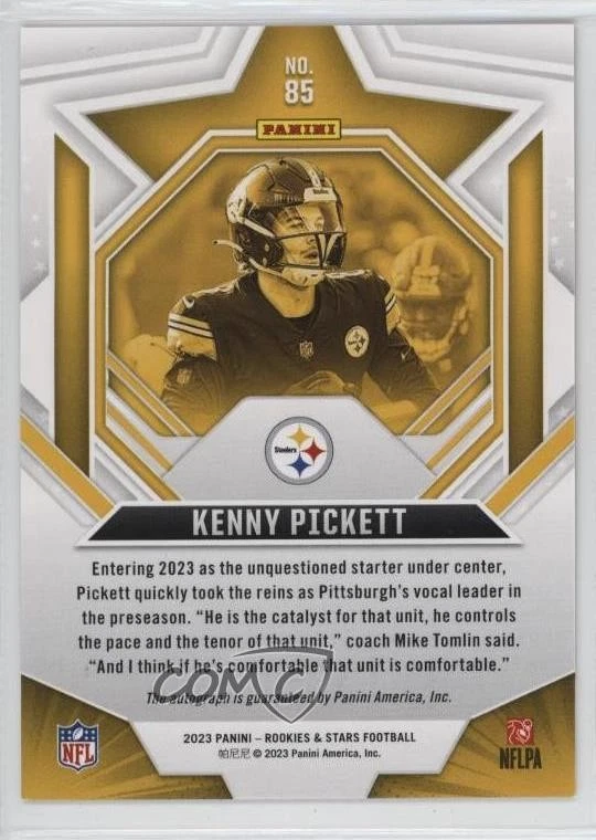 2023 Panini Rookies & Stars Orange Signatures /75 Kenny Pickett #85 Auto - Image 2 of 2