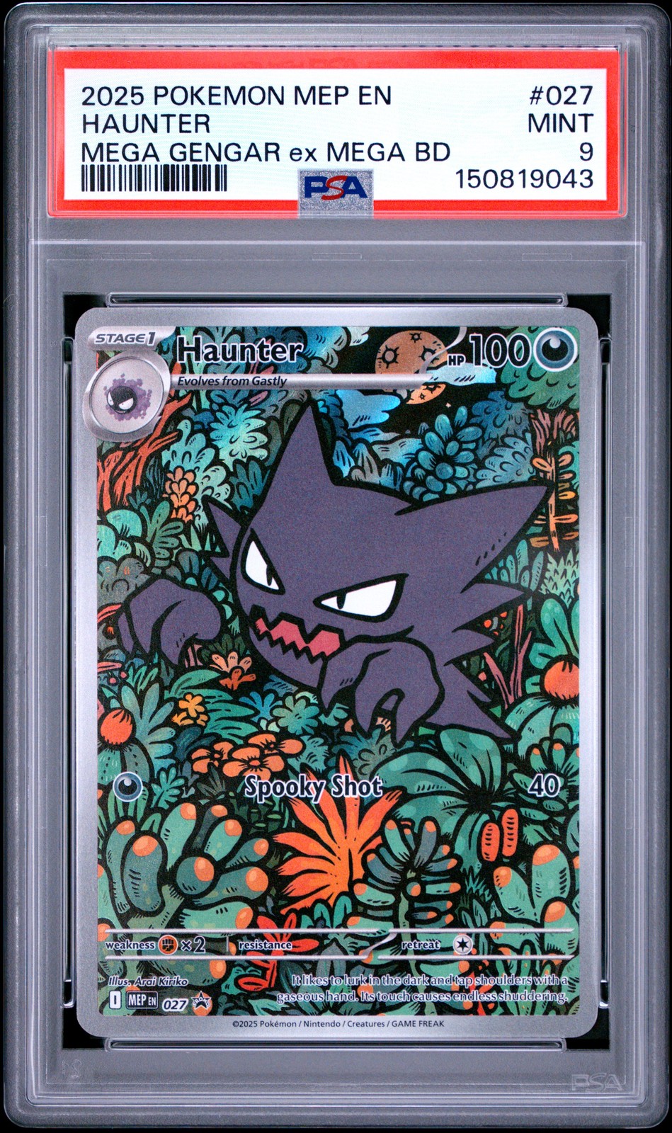 2025 POKEMON MEP EN-ME BLACK STAR PROMO #027 HAUNTER PSA 9