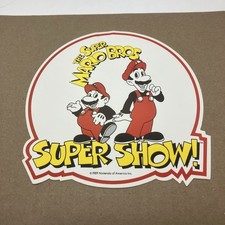 Vintage 6  Super Mario Bros Super Show Sticker Decal Nintendo 80  s Rare Promo