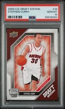 Upper Deck Draft Edition 2009-10 Stephen Curry #34 Rookie Card PSA 10 Warriors. rookie card picture