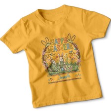 Personalised Hoppy Easter Kids Boys Girls Tshirt Costume Fancy Dress