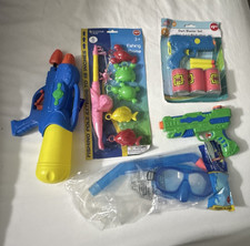 Outdoor Fun 7pc Dart Blaster Set Blue Pistol w/ 3 Foam Darts 3 Targets