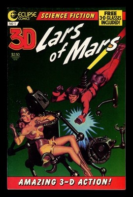 Lars of Mars 3D Comic w/ 3-D Glasses Third Dimension Martian Science Fiction