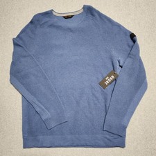 Rhone Walden Waffle Knit Sweater Mens XL Blue Horizon Marle Wool Cashmere Blend