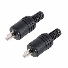 2-Pin DIN Hi-Fi Speaker Plug, 2 Pack, Screw Connection Audio Connector