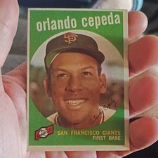 Topps 1960 Orlando Cepeda Rookie #390 San Francisco Giants MLB Baseball Card. rookie card picture