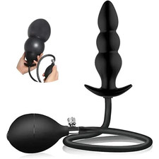 Adult G Spot Expansion Stimulator Silicone Inflatable Butt Plug Big Dildo Insert