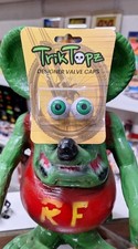 Green Rat Fink Eyes fits Muscle Bike Freestyle Bicycle Dice Valve Caps 