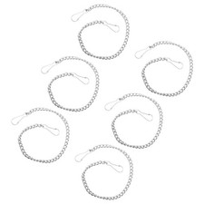 6 Pcs Toilet Flush Part Stainless Steel Flapper Chain Replacement