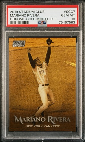 2019 Topps Stadium Club Chrome Mariano Rivera Gold Minted Refractor SCC-7 PSA 10