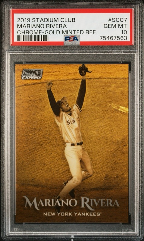 2019 Topps Stadium Club Chrome Mariano Rivera Gold Minted Refractor SCC-7 PSA 10
