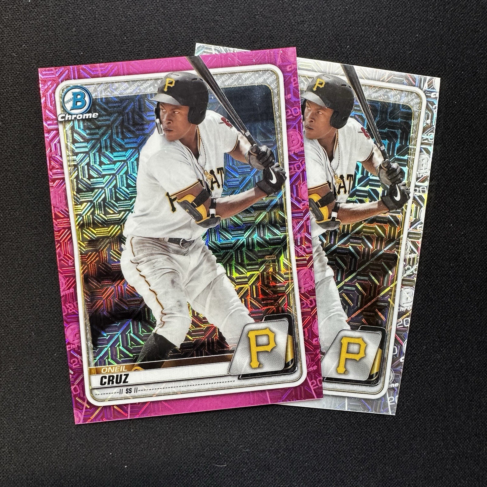 2020 Bowman Chrome Prospects Oneil Cruz Mega Pink Refractor /199 + Mojo BCP-111