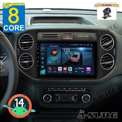 Android 14 Autoradio 4+64G Carplay Navi Für VW Tiguan 5N Golf Plus 2007-2016 Kam