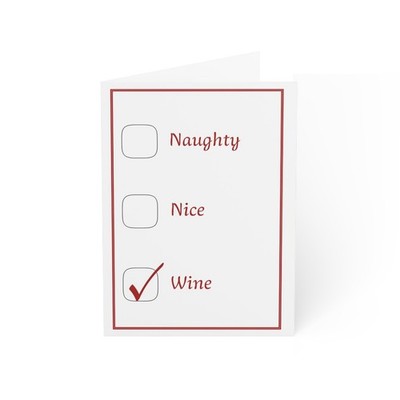 Funny Christmas Postcard   Naughty/Nice Checklist