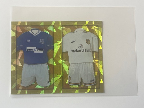 MERLIN PREMIER LEAGUE 2000 REFRACTOR KIT SHIRT EVERTON LEEDS UNITED NO.266