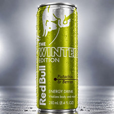 RARE Red Bull Winter Edition Pistachio  Berries Energy Drink 250 mL 8.4 fl oz 