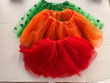 3 pieces Creations of Grace Girls Tutus Red Orange Green Polyester 624830