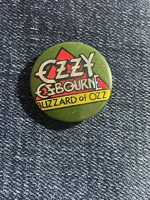 Ozzy Osbourne 80s Pinback Button Badge Pin Prismatic Punk Retro Vintage #068 - Image 1 of 2