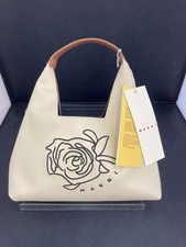 Marni M01837 Diamond Bag Borsa a mano in ecopelle poliestere beige crema...