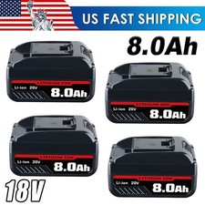 4PACK 8.0Ah 20V Max Battery Lithium Replace For Worx WA3520 WA3525 WA3575 WG155