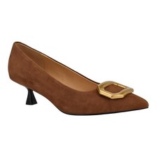 Nine West Women's Propper Slip On Pointy Toe Dress Heels Brown Size 6 1/2
