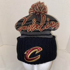 Cleveland Cavaliers Fan Favorite Knit Pom Pom Beanie Hat Script Cavs
