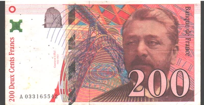 billet de 200 francs Eiffel de 1996, A 033165542 - Photo 1/2