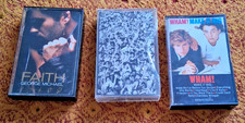 3 x Cassettes George Michael, Faith, Listen W/T Prejudice, Wham Make it Big Used