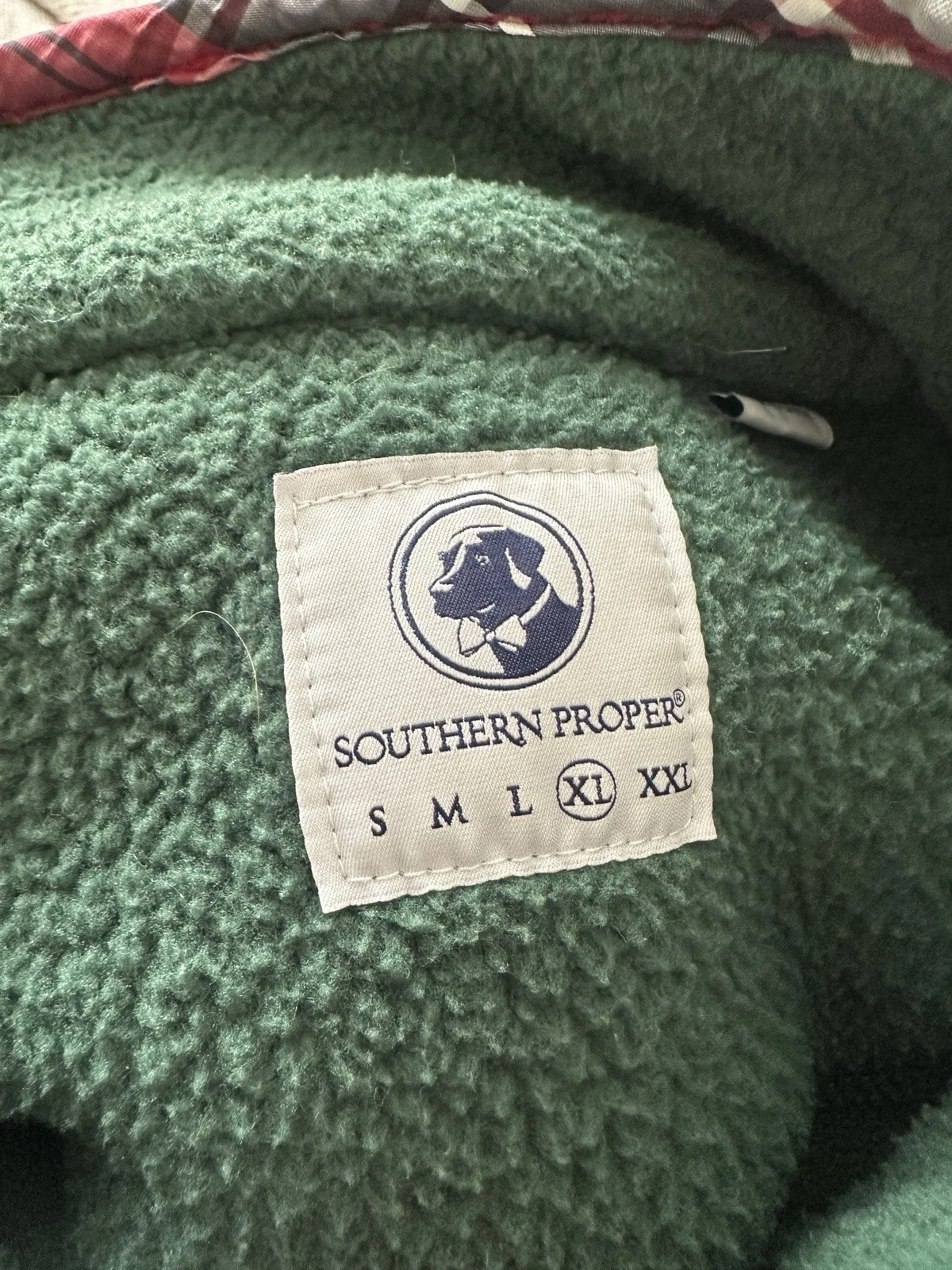 Southern Proper Green Pullover With Plaid Accent XL - product detail image 6