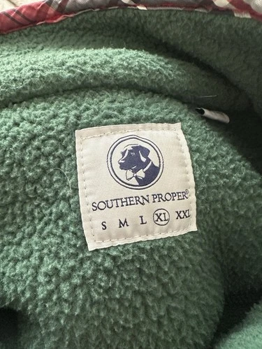 Southern Proper Green Pullover  With Plaid Accent XL image 6