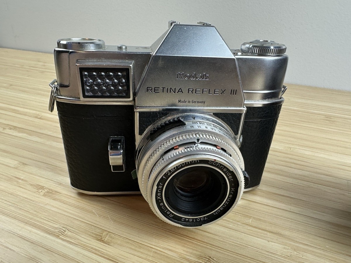 Kodak Retina Reflex III Camera Partially Tested With Original Case