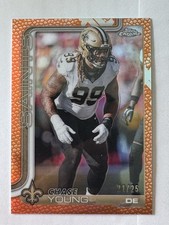 2026 Topps Chrome Chase Young Saints #220 Orange Leather Refractor 21/25