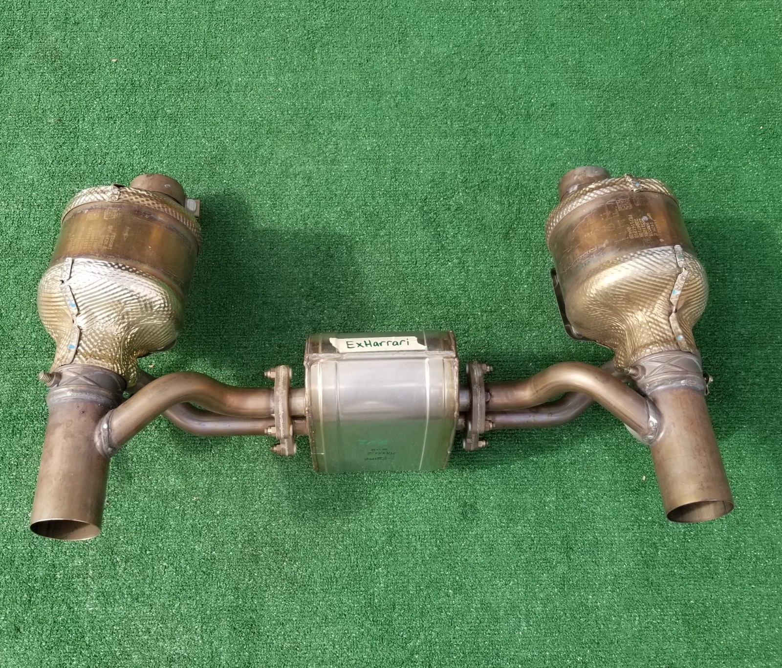 Factory OEM Ferrari 488 GTB Spider Exhaust System Muffler Catalytic Converters
