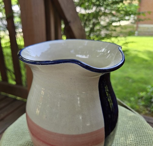 Vintage Marshall Pottery Pottery Stoneware Ceramic Pitcher Texas Flag 7.5" - Picture 7 of 15