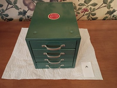 Vintage Wards Master Quality 4 Drawer Metal Cabinet Small Tools & Parts Storage