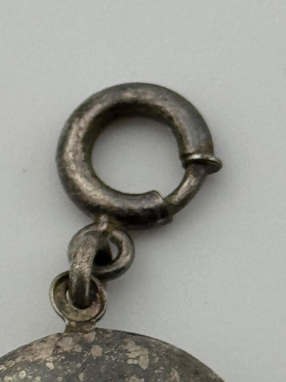 Vintage Delta Chi Fraternity Crest Silver Tone Locket Charm Pendant