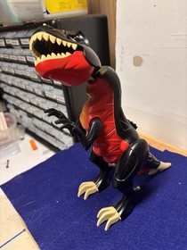 Vintage LEGO Dino Attack (7298) Black and Red T-Rex - Eyes Light Up Red