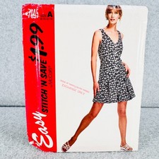 McCalls 7045 V Neck Romper with Pleats Sleeveless Misses Size 8-14 Pattern Easy