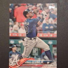 Topps 2018 Series 2 Ronald Acuña Jr. #698 Atlanta Braves MLB Rookie Card. rookie card picture