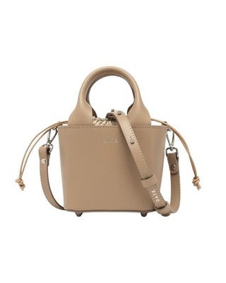 NWT D.A.T.E. CUBO BAG LEATHER NATURAL B431 CB LE NT
