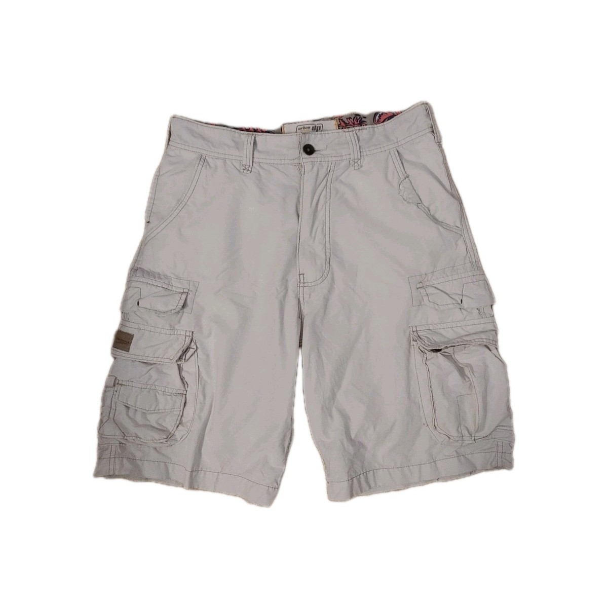 Urban Pipeline UP Y2K Classic Cargo Shorts Mens Size 32 Off White
