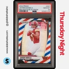 2024 PANINI PRIZM #347 JAYDEN DANIELS RED WHITE BLUE RC ROOKIE PSA 10