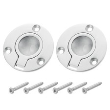 50mm Flush Ring Pull Handle 316 Stainless Steel Home Recessed Door Pull, 2 Pcs