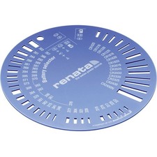 Renata ZW9801 Selector Button Cell Size Chart Labelled with Eyelet