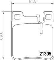 Bremsbelagsatz Scheibenbremse Hella Pagid 8DB 355 007-581 FüR Chrysler Klasse SL
