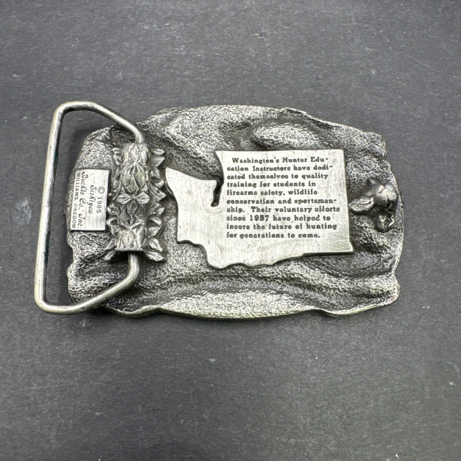 WASHINGTON STATE DEPARTMENT OF GAME 1985 Siskiyou Belt BUCKLE BB1 H2