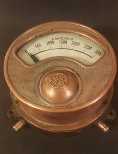 Antique General Electric 3000 Ammeter Gauge 10lbs