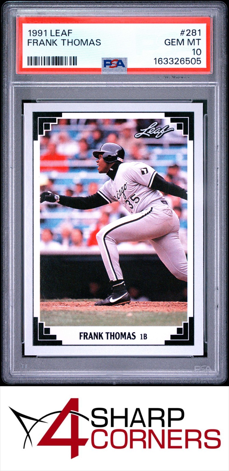 1991 LEAF #281 FRANK THOMAS WHITE SOX HOF PSA 10