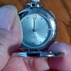 NEW WORKING POCKET WATCH SILVERTONE STAINLESS-STEEL BACK JAPAN MOVEMENT FOB — photo 1