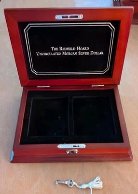 PCS Stamps & Coins Presentation Wooden Box/Case For Redfield Hoard Morgan Dollar